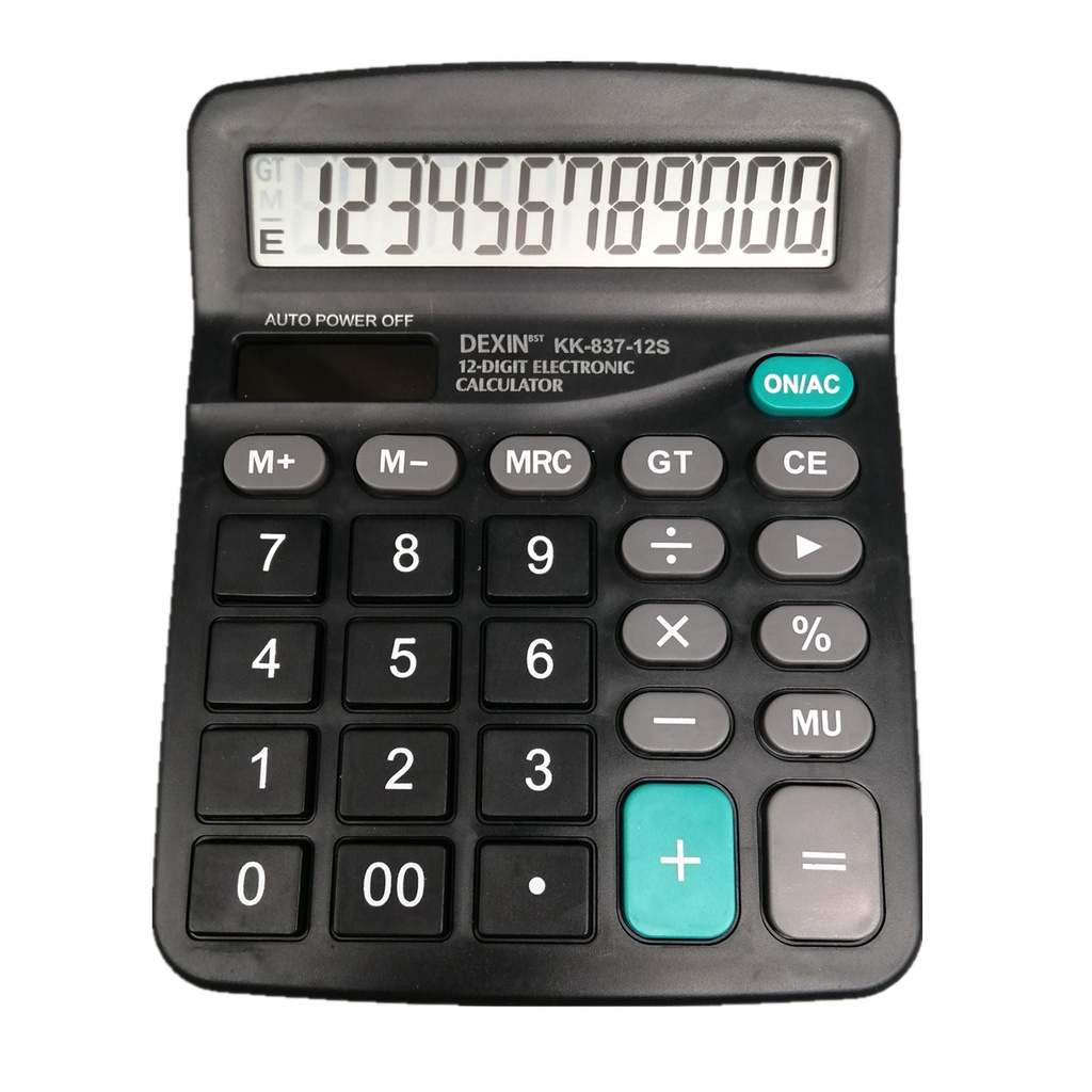 Calculator Solar Power Kalkulator Elektronik 12 Digit - KK-837B-12S