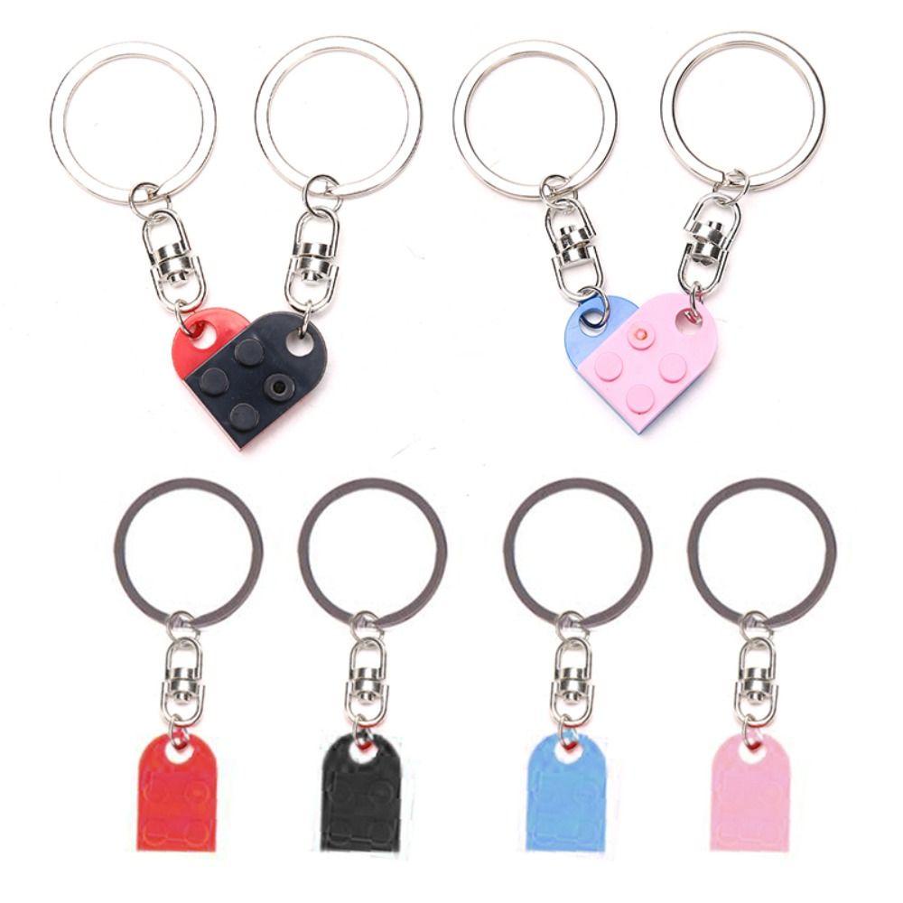 Needway Cinta Hati Bata Gantungan Kunci Multicolor Indah Hadiah Ulang Tahun Aksesoris Kunci Mobil Gantungan Kunci Untuk Pasangan Persahabatan Key Chain