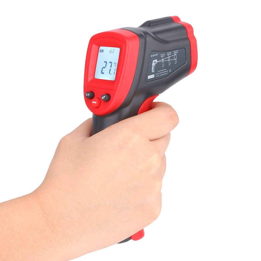 TOP Termometer Infrared Digital Industrial Kulkas Pizza Oven Handheld Adjustable Bukan Untuk Manusia -58°F~1022°F (-50°C~550°C)