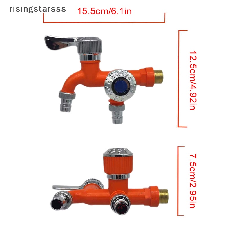 Rsid Span-Terbaru1/2&quot; Universal Interface Faucet Double Outlet Dual Control Penyambung Keran Air Jelly