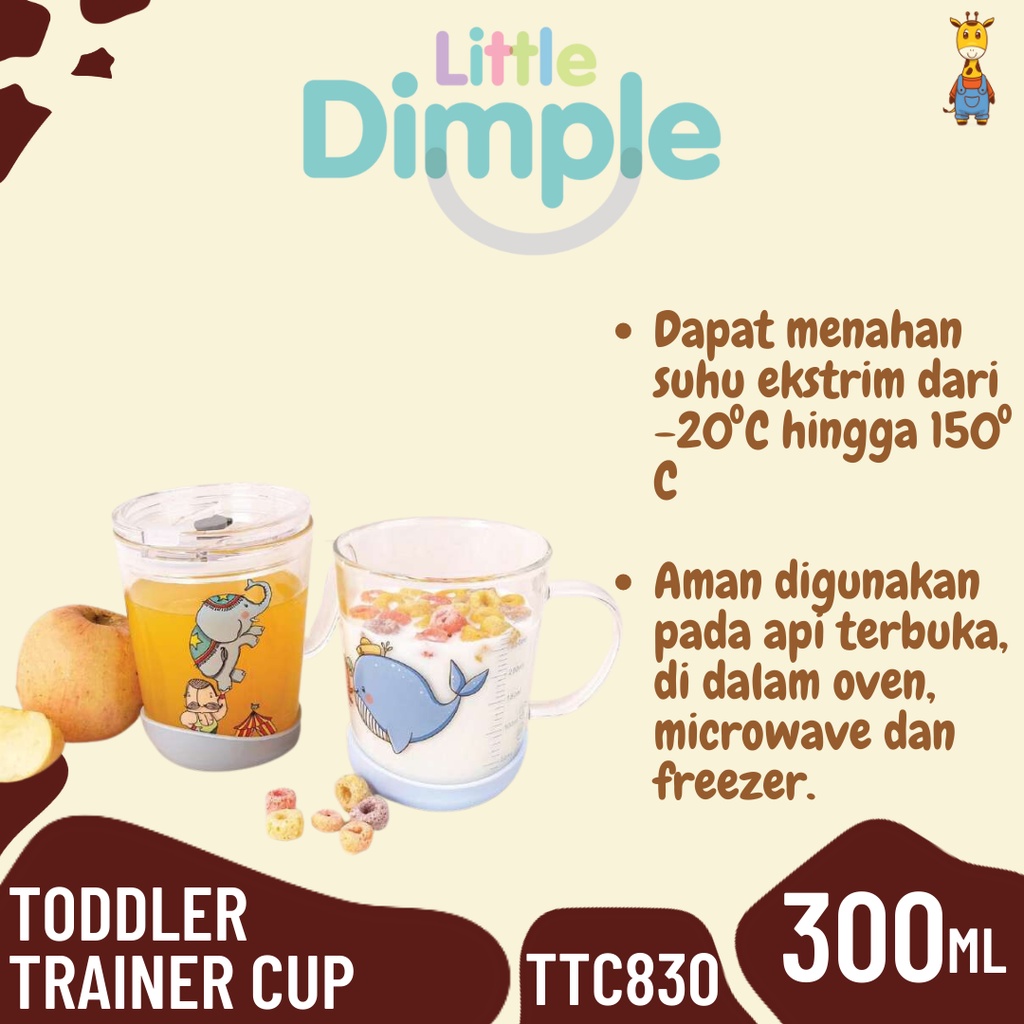 Little Dimple 300ml Toddler Trainer Cup TTC830 - Gelas Bayi
