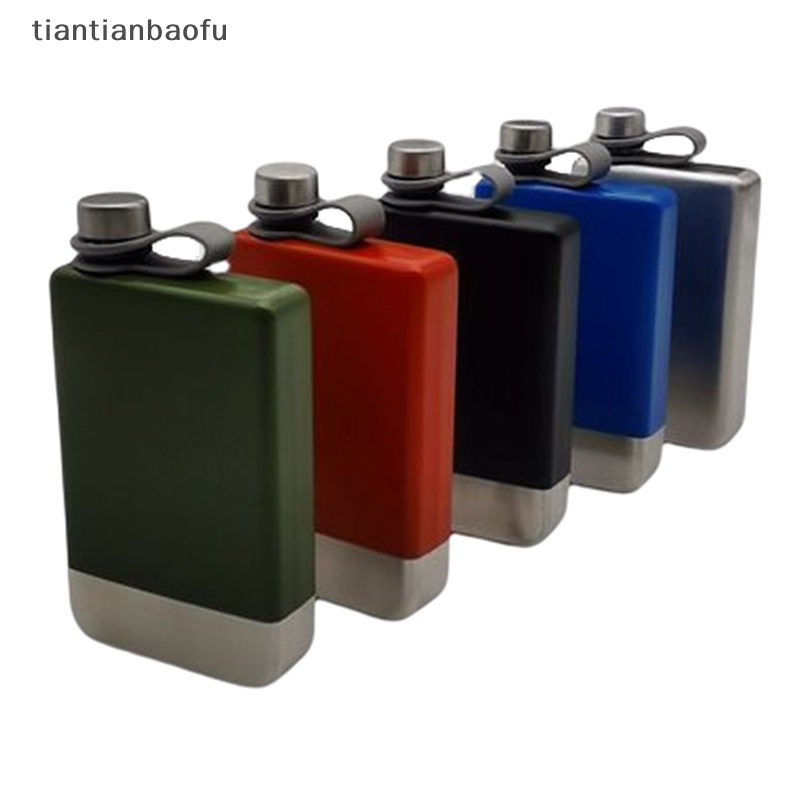 [tiantianbaofu] Termos Pinggul Bahan Stainless Steel Untuk Whiskey 9oz Hip Flask Dengan Corong Anti Bocor Flask Boutique