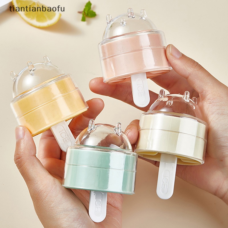 [tiantianbaofu] Cetakan Es Krim Pops Plastik Ice Cream Ball Maker Popsicles Molds Alat Dapur Butik