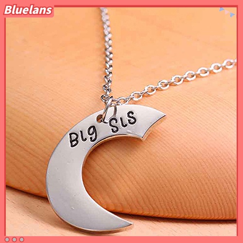 [BLS] Broken Heart Sisters Matching Besar Tengah Adik Kecil Surat Ukir Cinta Kalung