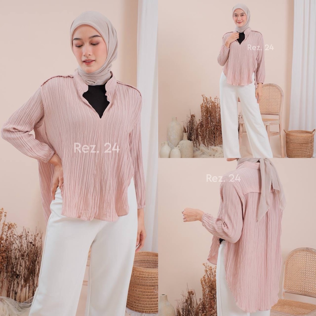 LIVIA BLOUSE | BLOUSE LADY CRUSH | ATASAN WANITA KOREA