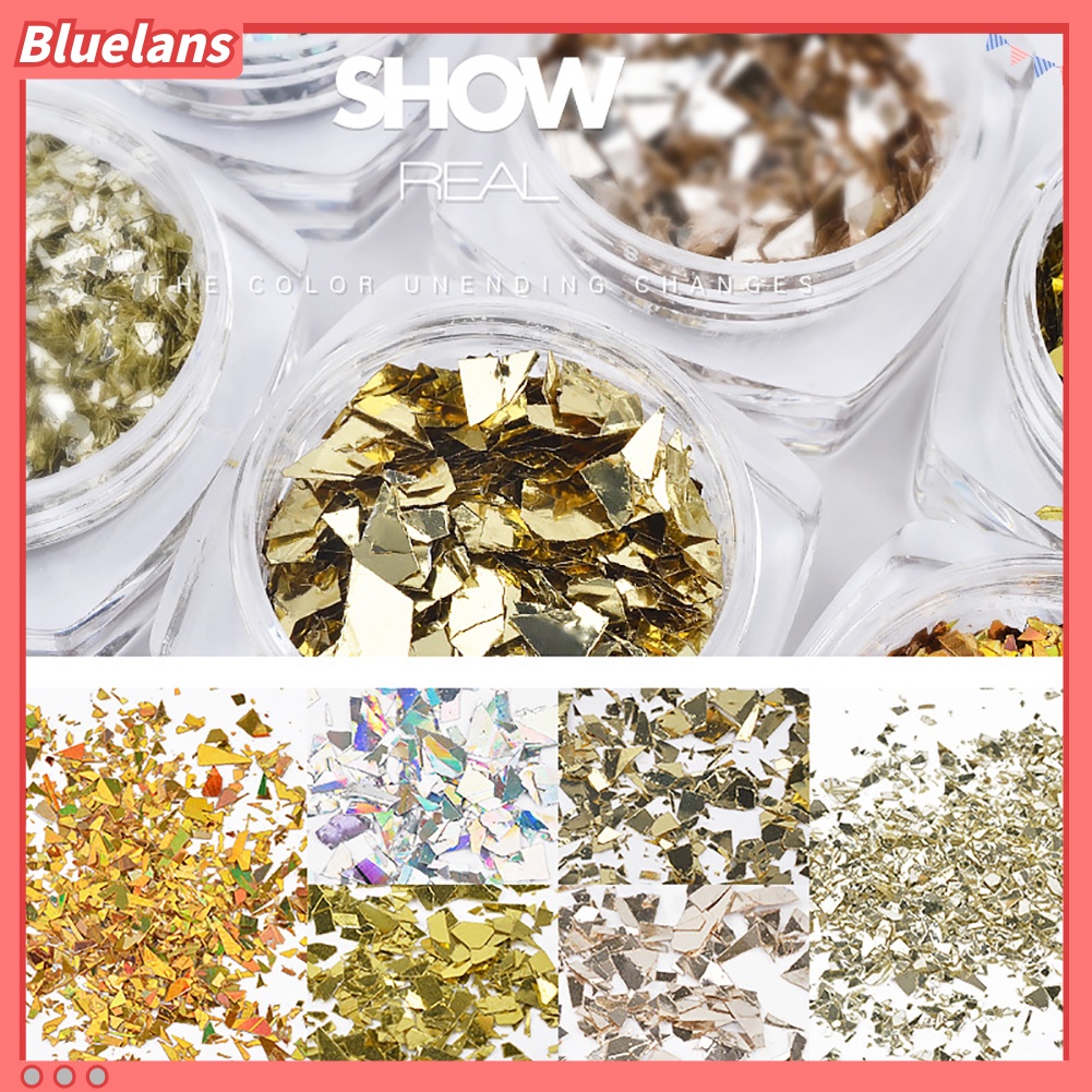 [BLM] Nail Art Decor Glitter Irregular Cellophane Fragments Manicure Pedicure Alat DIY