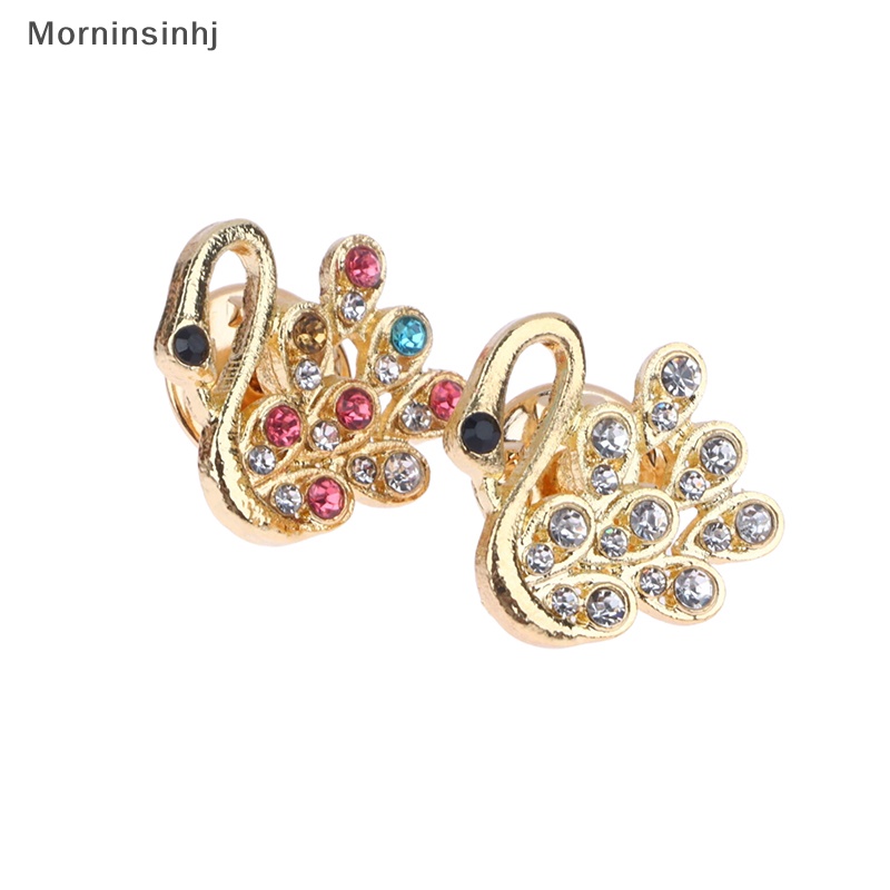 Mornin Berlian Imitasi Swan Bros Untuk Wanita Hewan Pin Elegan Aksesoris Pernikahan Coat Jewelry High Quality id