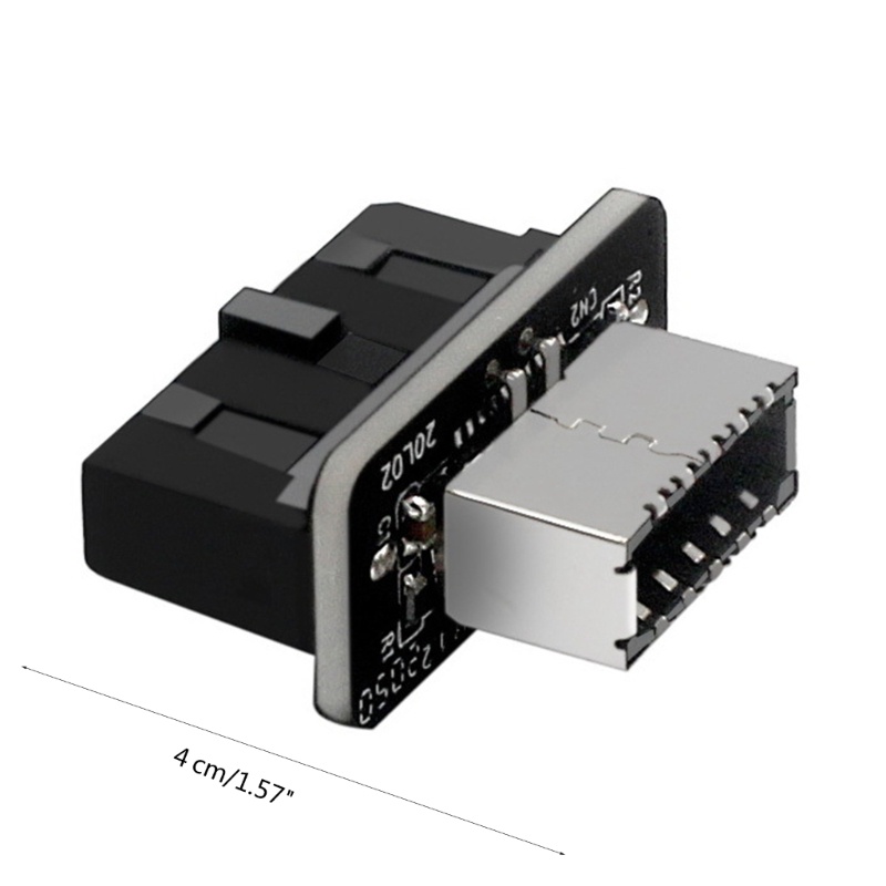 Cre Usb3 0 Type-E Female to 19-Pin Male Adapter Untuk Sambungan Motherboard Internal - Vertical Header Splitter Untuk Tipe