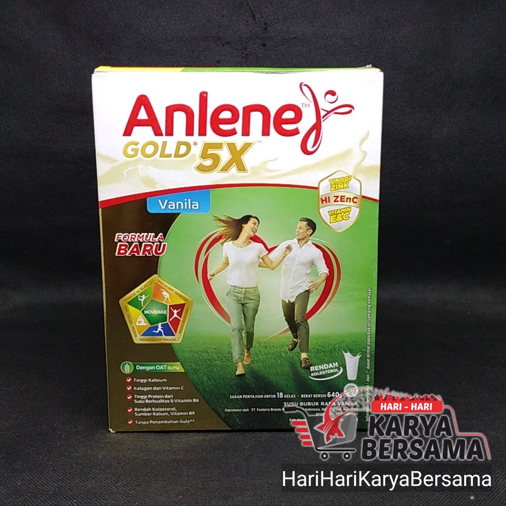 

SUSU BUBUK ANLENE GOLD 5X RASA VANILA 640GR