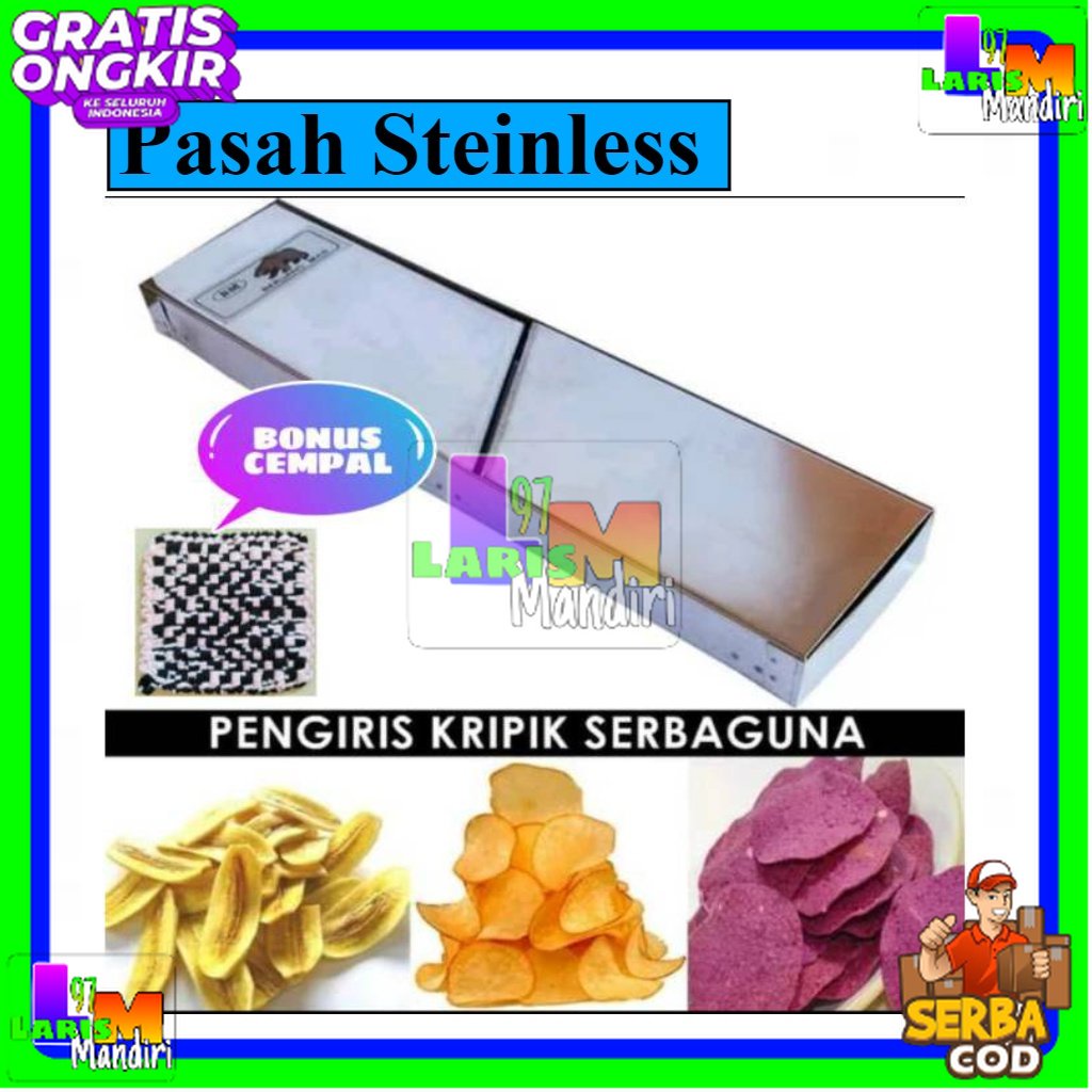 Parutan Keripik Kentang Singkong Stainless / Alat Pemotong Pasah Serbaguna Kripik Pisang