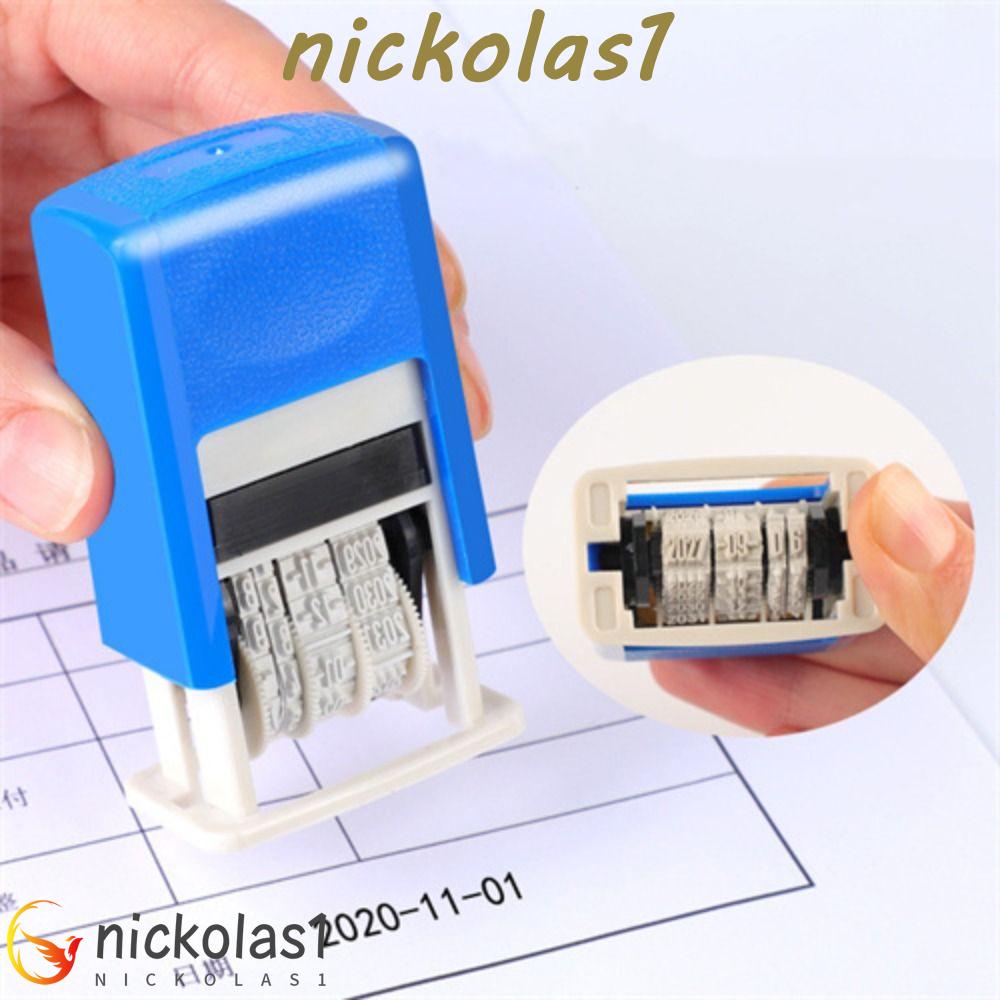 Nickolas1 Date Stamps Universal Adjustable Self-Inking Stamps DIY Stamp Self-Inking Back to Ink Handle Stempel Akun