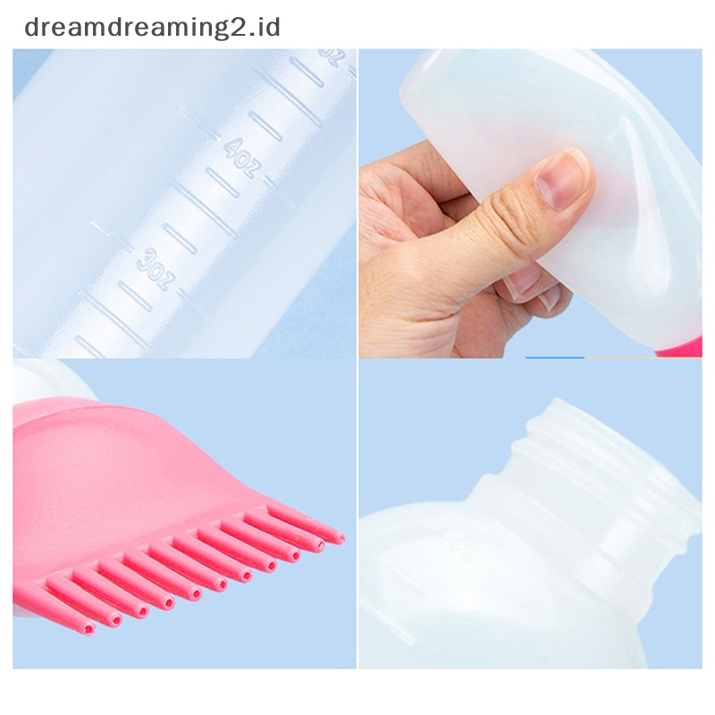 (drea) Botol Shampo Pewarna Rambut 120ml Aplikator Pewarna Pewarna Brush Pembersih Rambut //