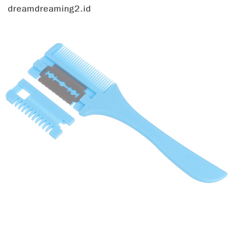 (drea) Double Sides Hair Cutg Thinning Hair Razor Comb Trimmer Dengan Pisau Alat DIY //