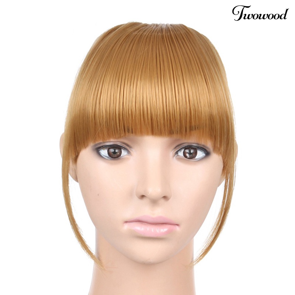 Twowood Poni Palsu Tidak Tembus Nyaman Dipakai Berbulu Halus Lembut Seamless Elegan Wanita Pinggiran Depan Air Bangs Modelling Supply