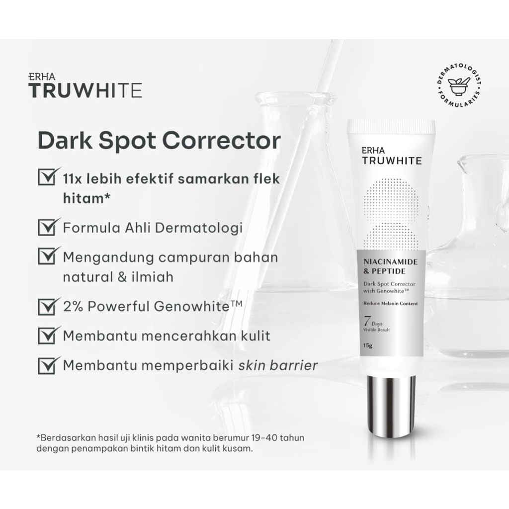 Erha truwhite niacinamide & peptide Darkspot corrector 15gr- cream pencerah flek