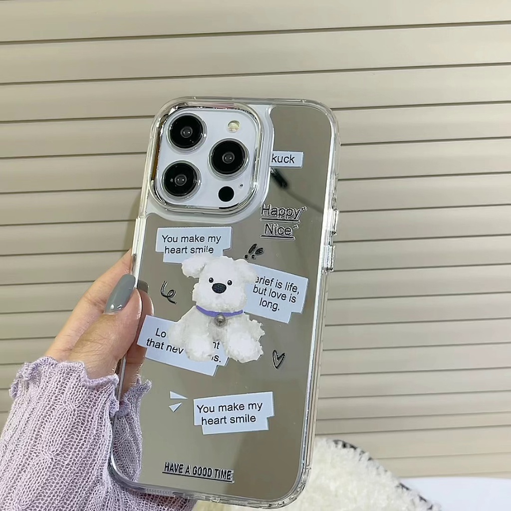 Cocok Untuk Iphone14 Pro Max iPhone Phone Case Permukaan Cermin Kamera Perlindungan Shockproof Kuat Kompatibel Dengan Iphone13 13pro 13prm iPhone 11 7Plus 8Plus Xr XS 12 Pro Max Phone Case