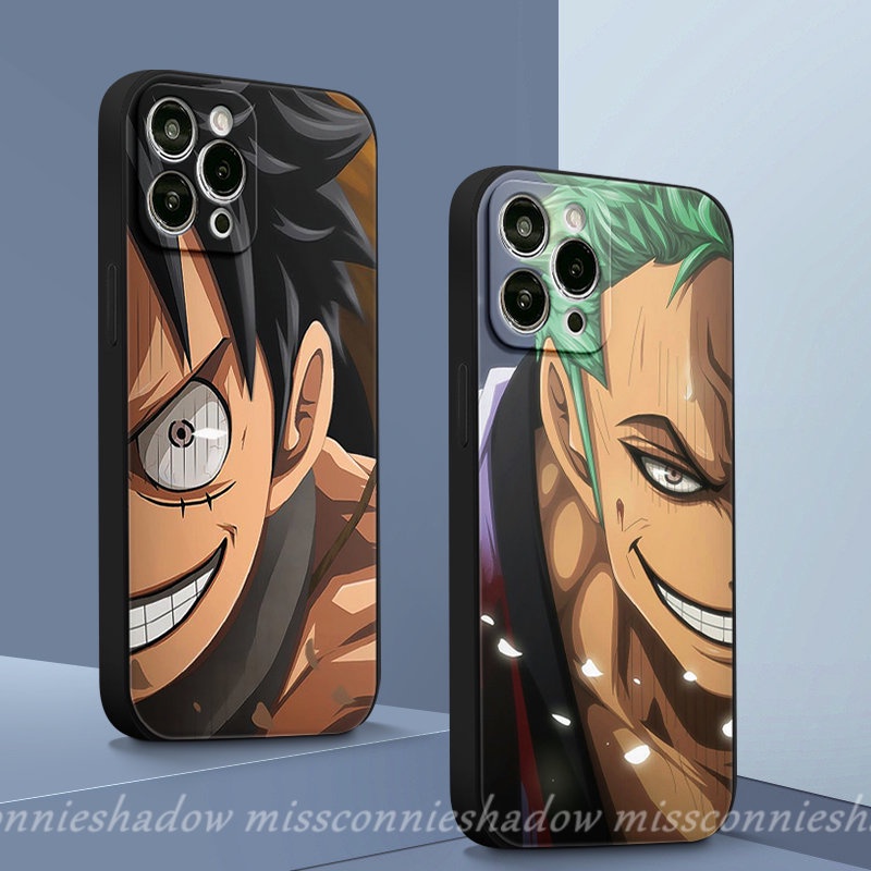 Zoro Keren One Piece Untuk Redmi Note12 11s 11 10 9 10s 8 Pro Plus Poco F4 M4 M3 M5 Pro X3 F3 Pro M3 MI 11 10 Lite 10T 10 A1 9T 12C 9A 9 9C NFC Lurus Sarung Tangan Edge Cover Smile Luffy Case