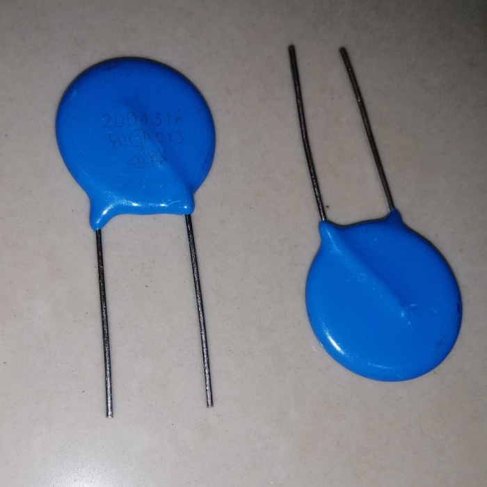 2 Buah 2Pcs Varistor 20D431K Metal Oxide Kapasitor 20D 431K 430V 20mm Resistor