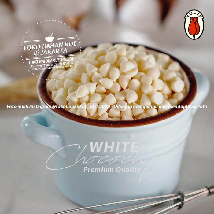 

New Arrival- Tulip Chocolate Chip WHITE 1kg ChocoChips PUTIH Cokelat Chip Vanilla