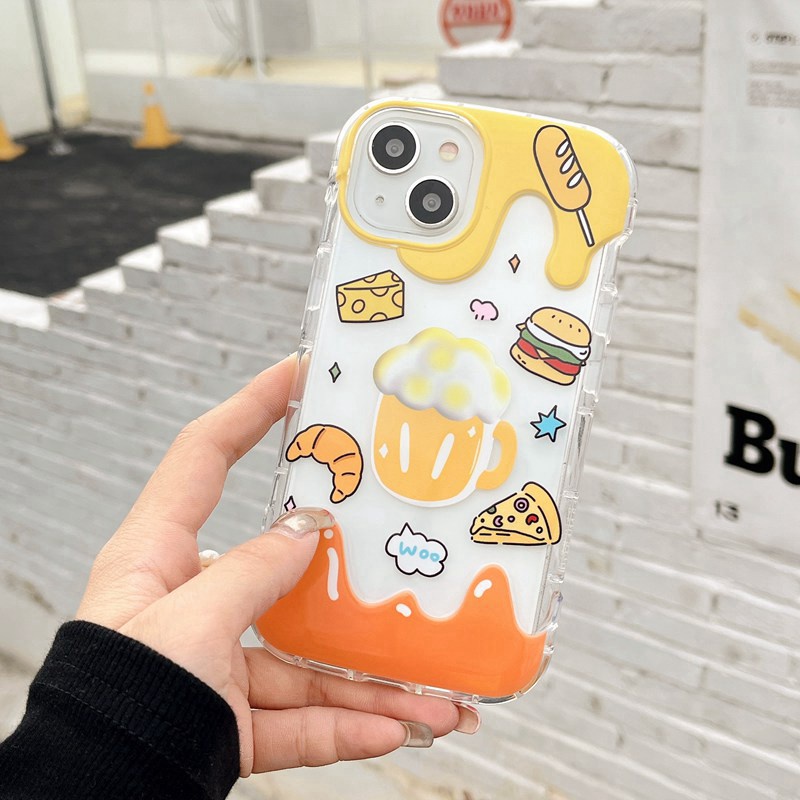 All New Ice Cream Clear Soft Bumper Case for Apple iPhone XR XS Max 11 12 13 14 Pro Max 14 Plus Girl Woman's Fashion Pretty Phone Case iNS