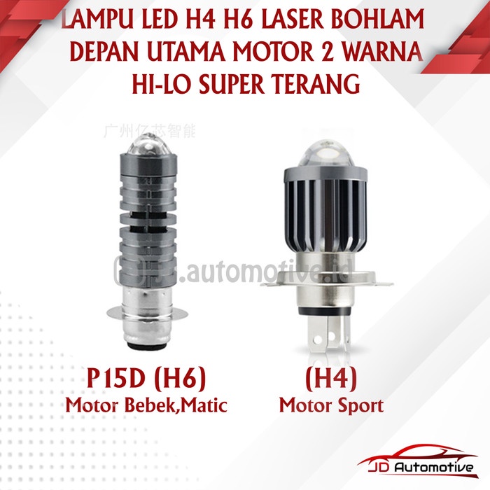LAMPU UTAMA MOTOR LED LASER H6 H4 BEBEK, MATIC, SPORT