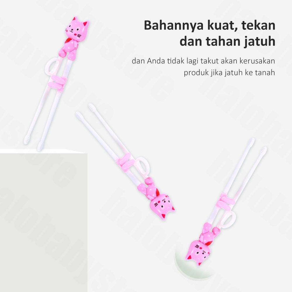 Halo Baby Sumpit Anak Karakter Training Chopstick/ Sumpit Latihan Anak / Alat Makan Anak Bayi