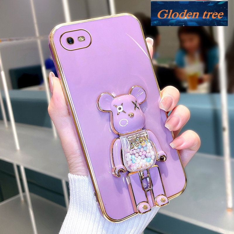 Empangloden pohon stapelasing Casing ponsel oppo a1k -motifoftcase ecairan ksilicone krotektor kritinghopth kriting kover desain baru dengan holder untuk astronot