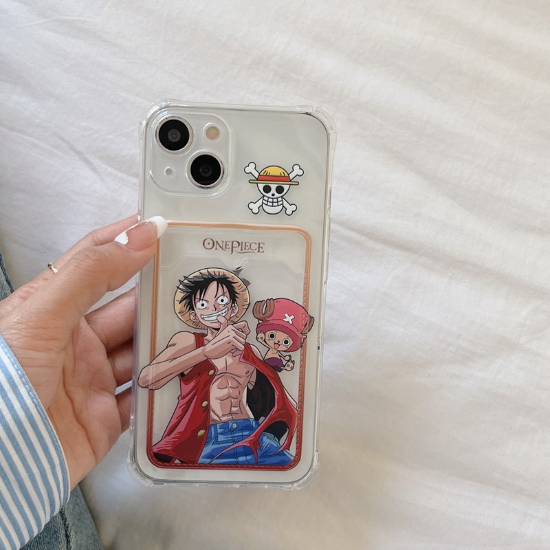 Card Case Luffy &amp; Sauron Soft Case HP iP iPhone 14 13 12 11 Pro X XS XR Max 7 8 + Plus Boy Man FTD Casing Apple