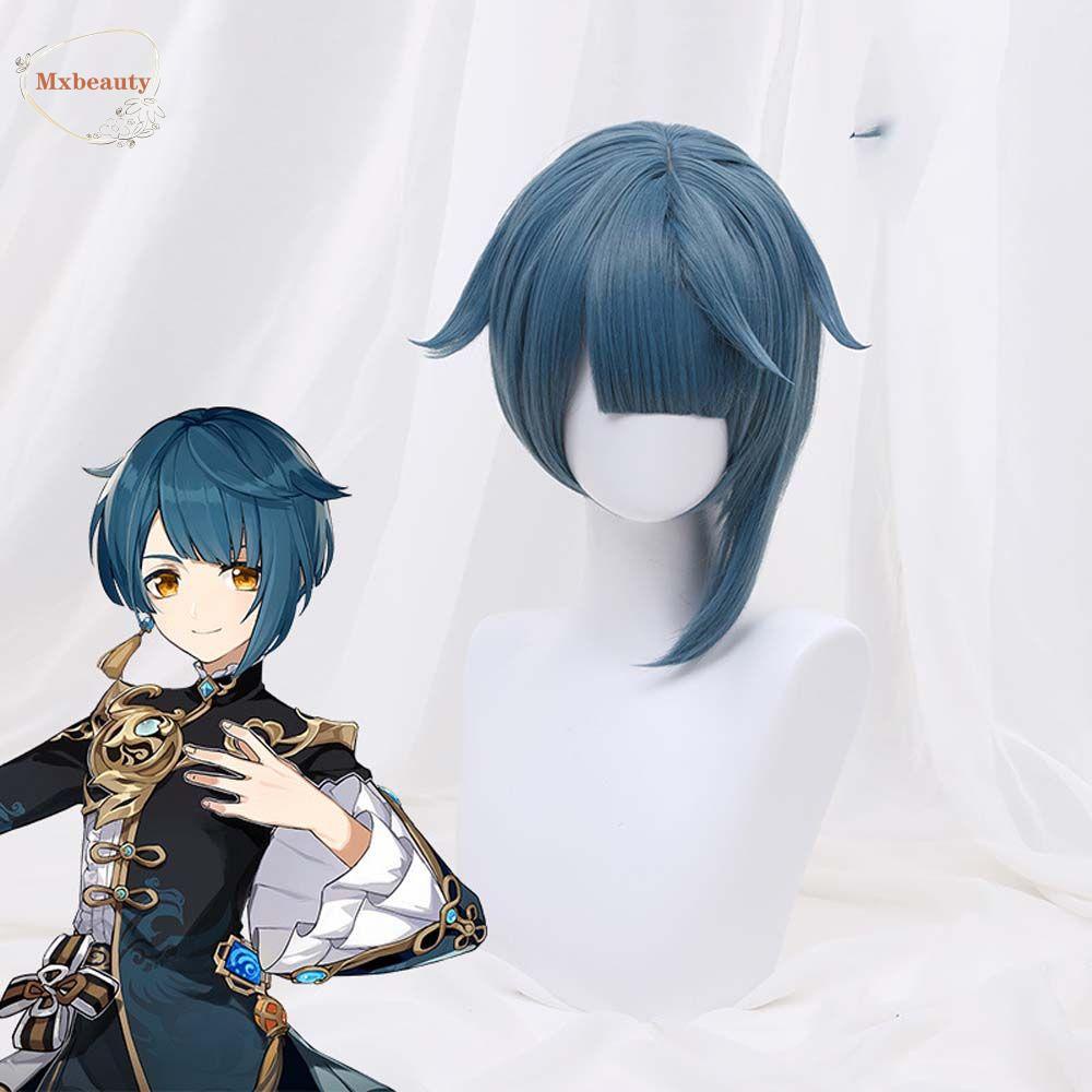 Mxbeauty Genshin Impact Cosplay Wig Rambut Palsu Anti Goyang Pendek Game Original Tahan Panas Cosplay Rambut Sintetis