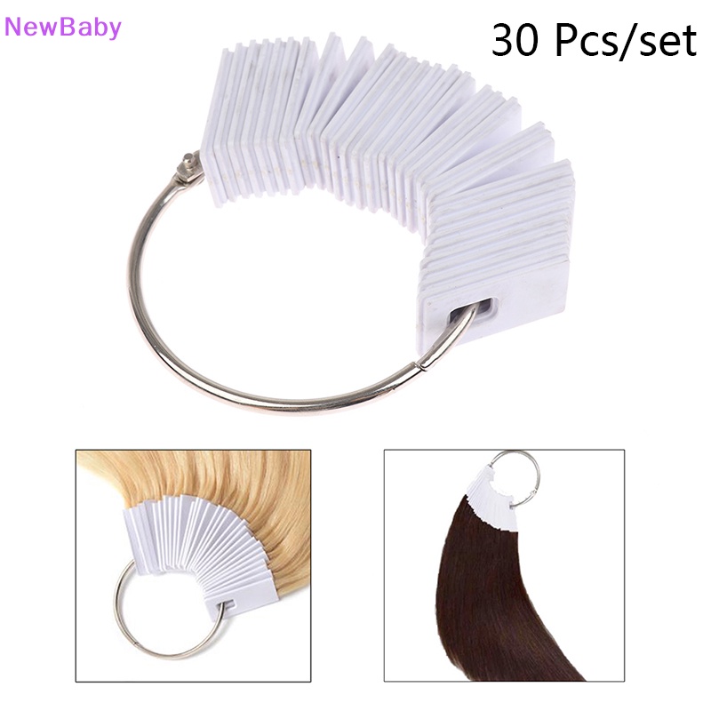 Newbaby 30Pc Cincin Cat Rambut Bagan Rambut Untuk Salon Hairdresser Dyeing Practice Swatches ID