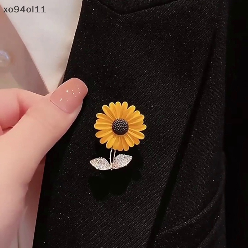 Xo Bros Bunga Matahari Untuk Wanita Unisex Enamel Musim Panas Kecantikan Sunflower Pesta Kantor OL
