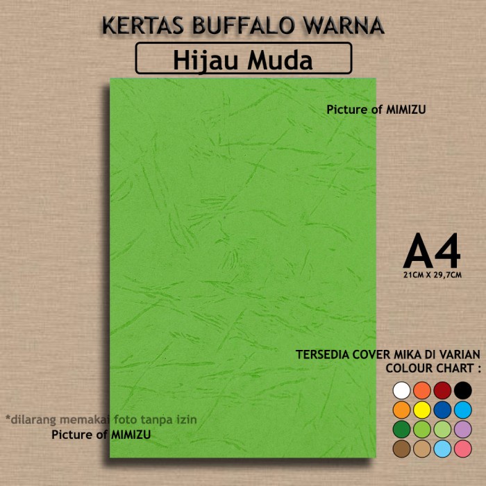 

Kertas Buffalo A4 Hijau Sedang Motif Embos Cover JILID SAMPUL