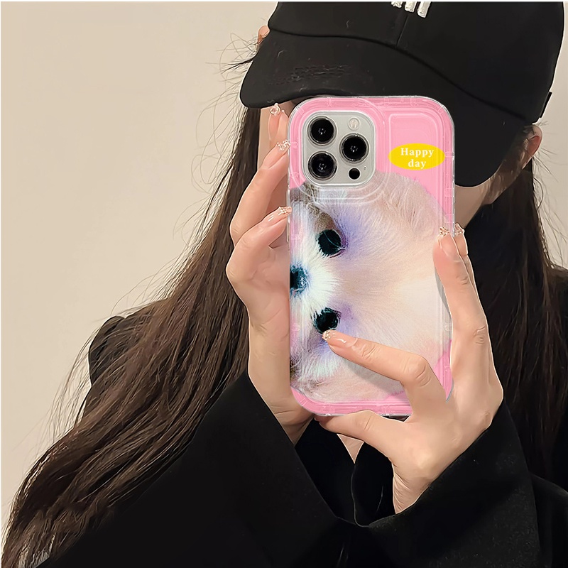 IPHONE Soft Phone Case Kompatibel Untuk Iphone14 13 11 12 Pro XS Max X Xr7 +8 Plus Casing Anjing Lucu TPU Silikon Shockproof Cover