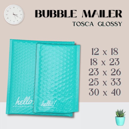 

[SC] AMPLOP BUBBLE | BUBBLE MAILER | BUBBLE PACKING OLSHOP VARIAN TOSCA - 12CM x 18CM, TOSCA GLOSSY