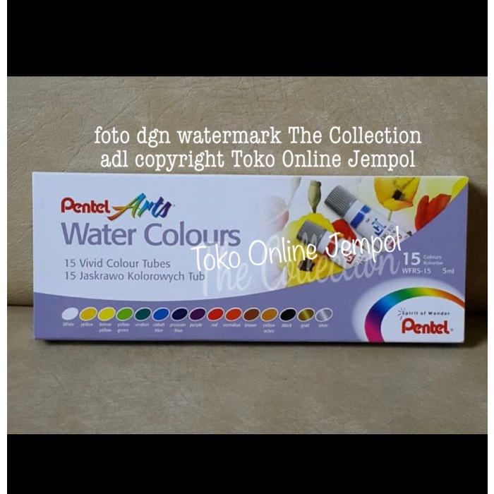 

ATK0319PT 15 warna Cat Air PENTEL WFRS 15 Watercolour Art color