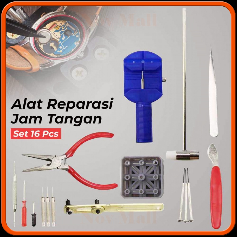 Alat Reparasi Servis Jam Tangan Set 16PCS - WW082