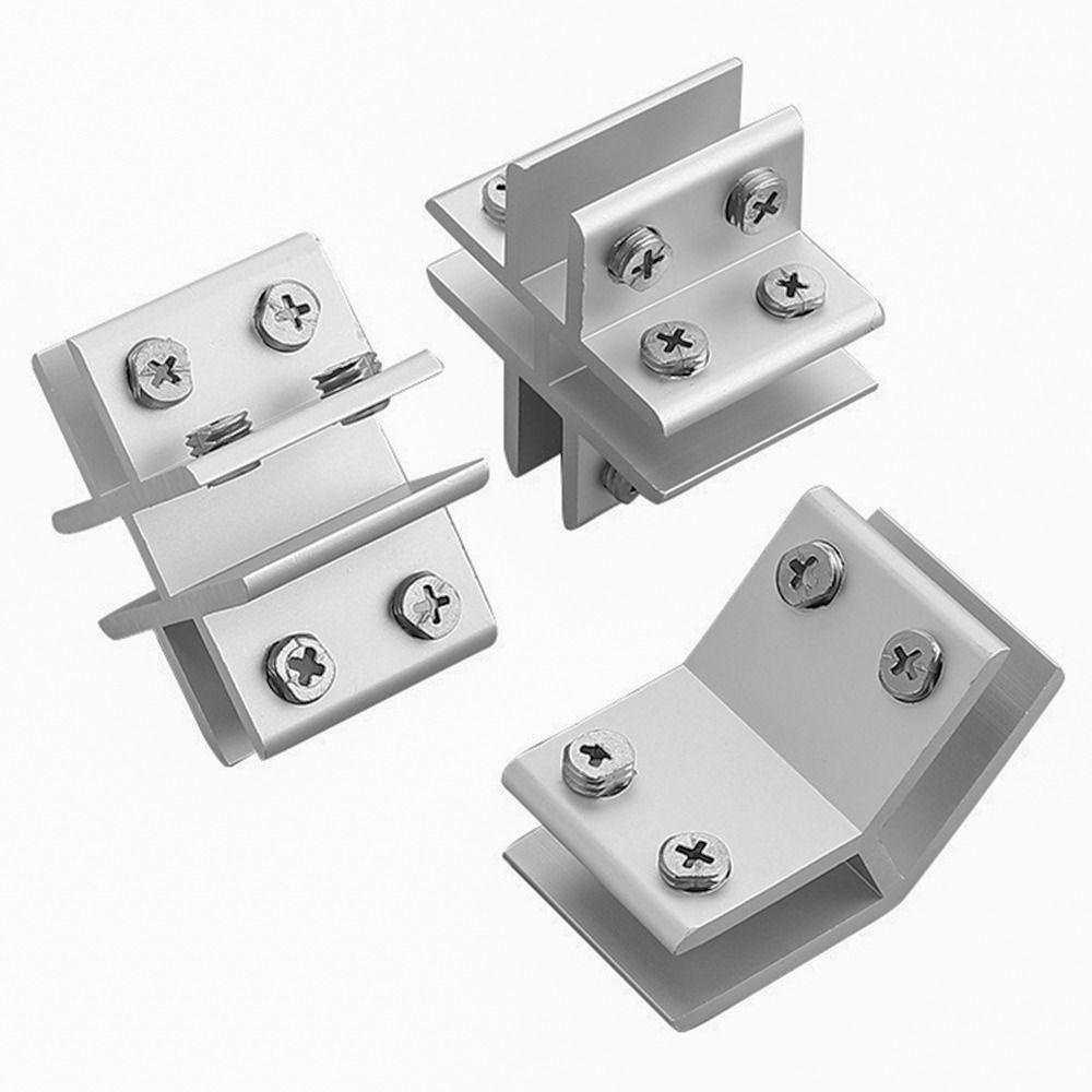 Populer Penjepit Kaca Tebal Nikel Finish Furniture Hardware Panel Bracket Untuk Untuk 6-12mm