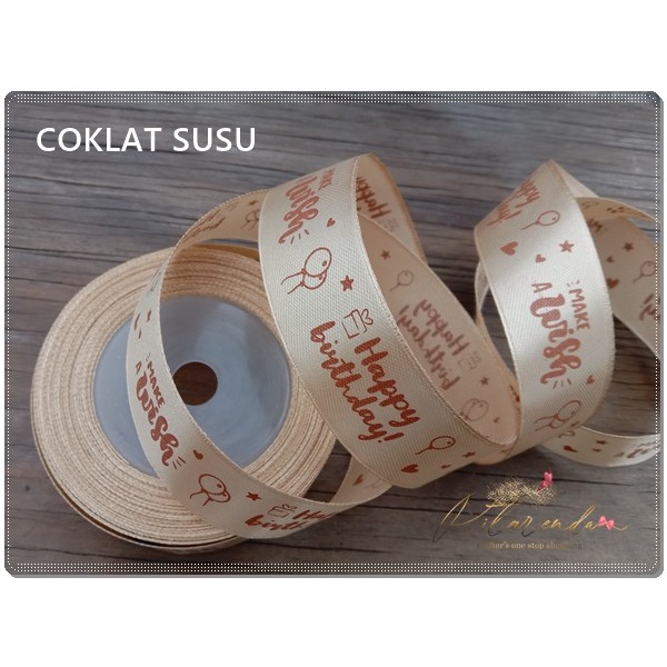 

GPITA-802 : Pita Happy Birthday Saten 1 inch per rol - Kuning