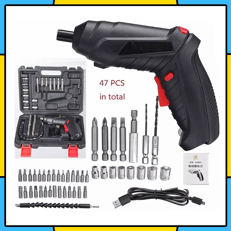 Obeng Elektrik Obeng Baterai X-Power Cordless Screwdriver Cas Bor Tangan Alat Pertukangan