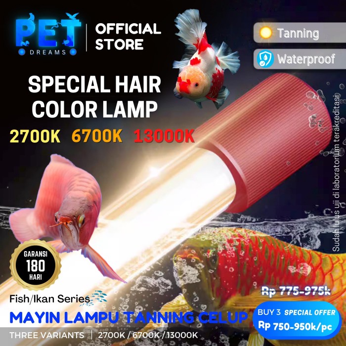 LAMPU TANING CELUP  ARWANA MAYIN INTERNATIONAL 6700K - 13000K - 2700K