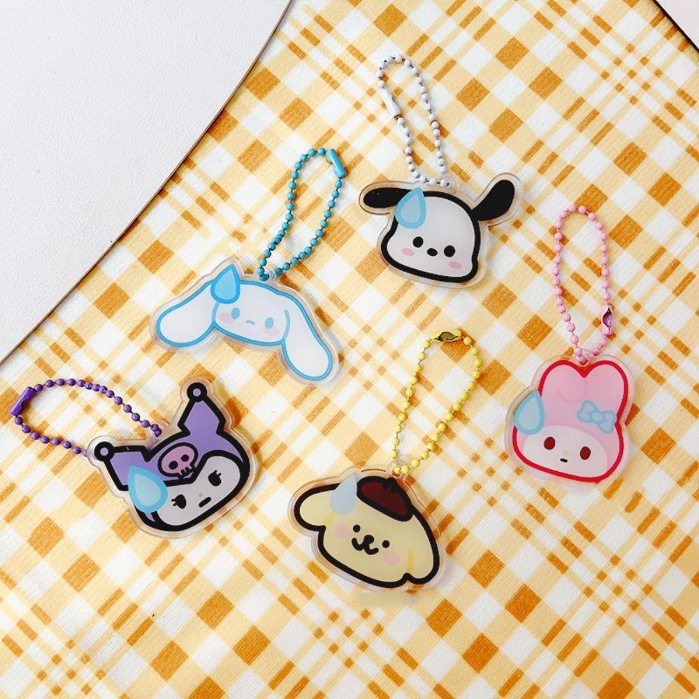 Gantungan Kunci QUINTON Kuromi, Cinnamoroll My Melody Keyrings, Gantungan Kunci Wanita Melody Yugui Dog Akrilik Lucu Untuk Charms