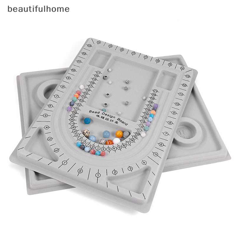 {beautifulhome} Flocked Bead Board DIY Gelang Kalung Manik-Manik Membuat Perhiasan Organizer Tray.