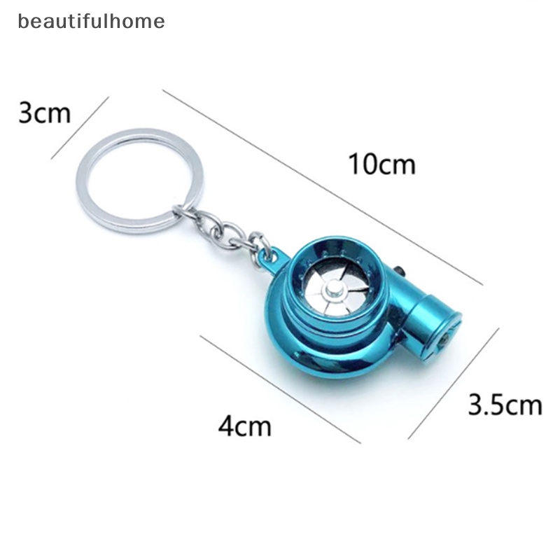 {Cantikhome} Gantungan Kunci Chrome Metal TURBO Charger Keychain, Tanpa Plastik! Kompresor Spinning!.