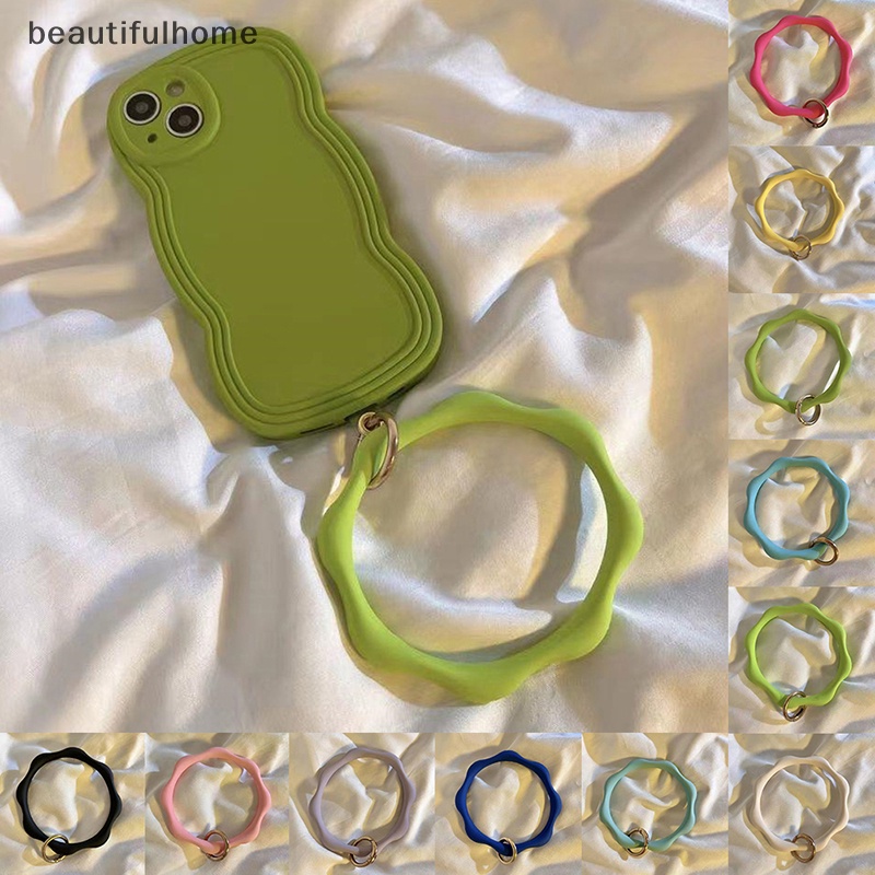 {Cantikrumah} Tali Cincin Gantung Universal Case Ponsel Berbentuk Bambu Gelang Silikon Kreatif al Ponsel Case Pergelangan Tangan Tali Portabel Anti Jatuh Dan Anti Hilang Kunci Ring