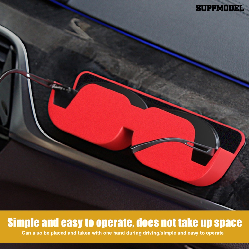 [SM] Car Glasses Case Tempat Penyimpanan Kacamata Mobil Self-Adhesive Dengan Felt Padding Car Glasses Case Storage Box