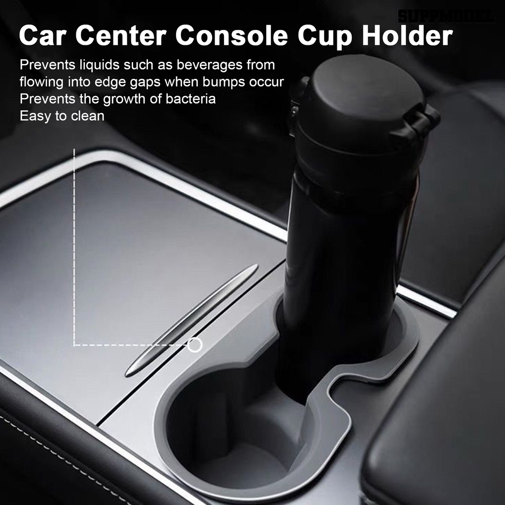 [SM]Tempat Minuman Mobil Non-slip Pemasangan Mudah Dicuci Multifungsi Non Cacat Holder Ramah Lingkungan Center Console Cup Holder Untuk Tesla Model Y Model3 2021/2022 /2023