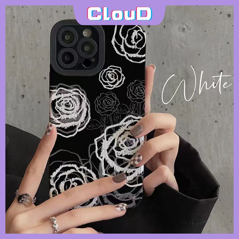 Musim Panas Segar Floral Mewah Tekstur Kulit Case Kompatibel Untuk IPhone 7plus7 8 Plus X XS Max11 13 12 14 Pro Max XR Lukisan Minyak Flowers Telepon Shockproof Soft Cover