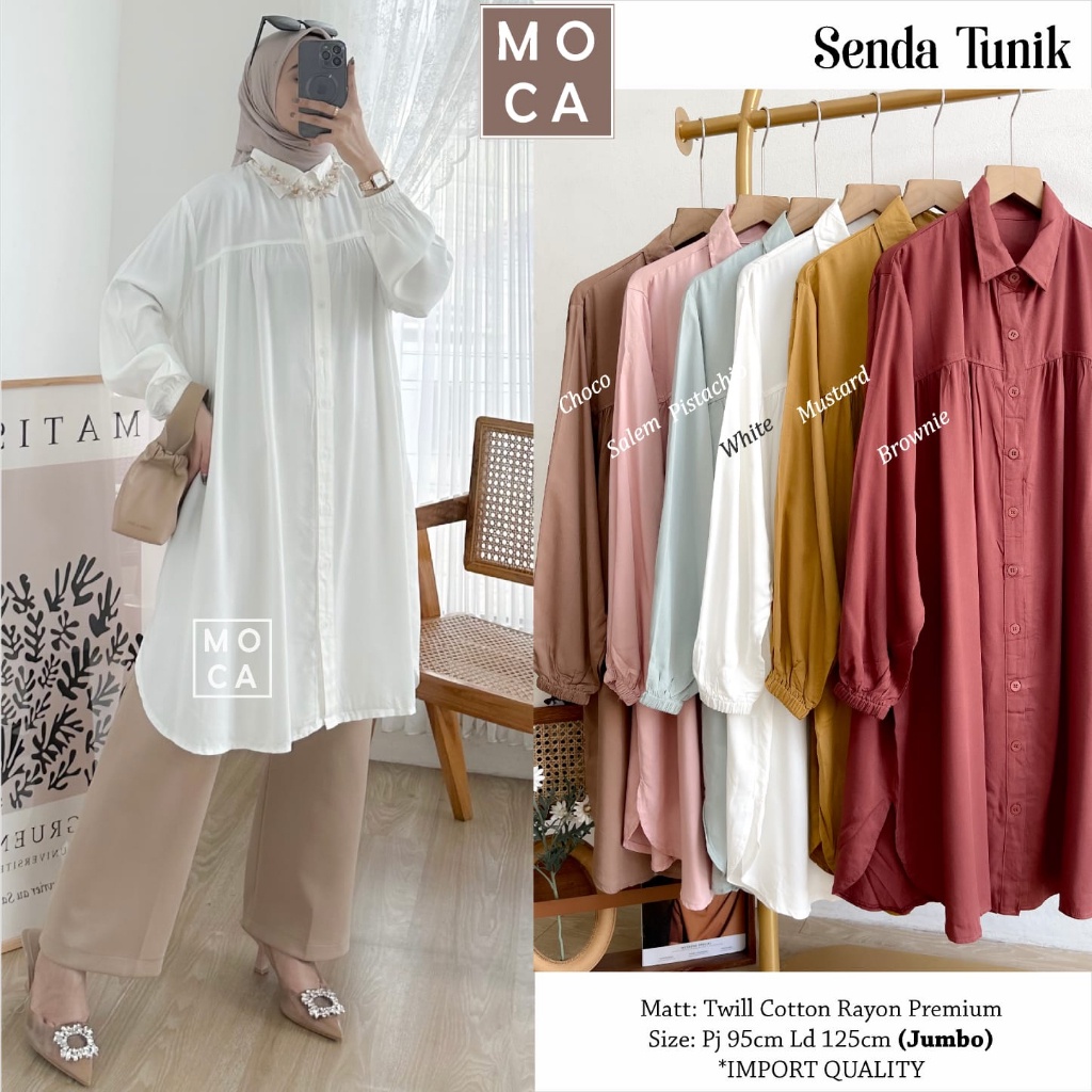 Senda Tunik ORI MOCA | Ld125 Twill Cotton Rayon Premium