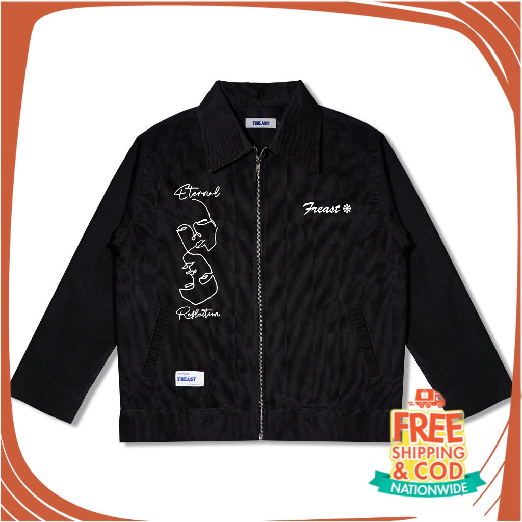 JAKET PERGI CAFE TREVELING KONSER/ Work Jacket Freast "Eternal Reflection" Black