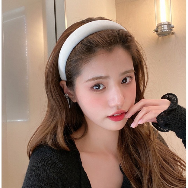 Bando Bandana Korea Wanita / Bando Rata Trendy Warna Colorful Jersey